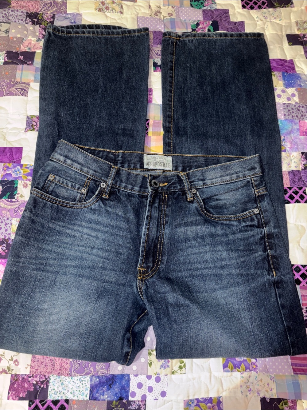 Aeropostale Men’s Dark Blue Bootcut Jeans